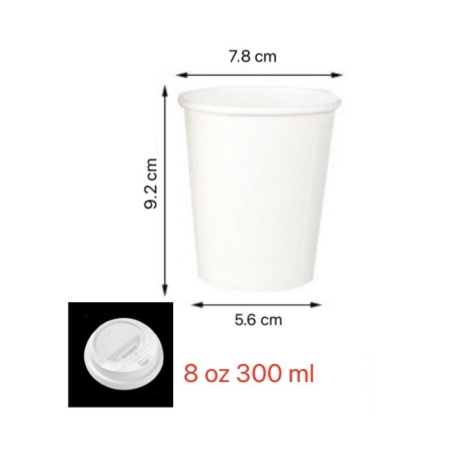 VASO PARA CAFÉ BLANCO 8 oz CAJA CON 1000 PZ